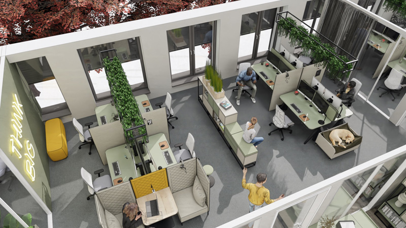 Rendering Büros der Firma FEBRÜ